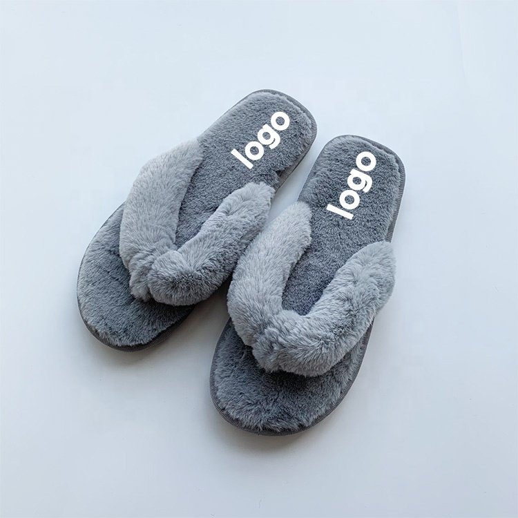 2024 Custom Wholesale High Quality fashion new soft Lady Fur House Slides Fur House Flip Flops slides Slippers