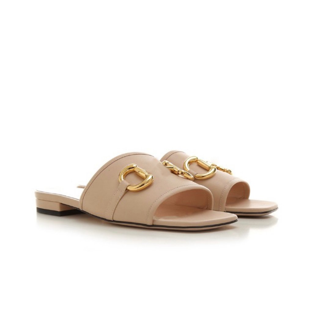 Women's Designer Slides Slip on Flat Sandals Fashionable Canvas Covered Platform with Embroidery Dust Proof for Girls