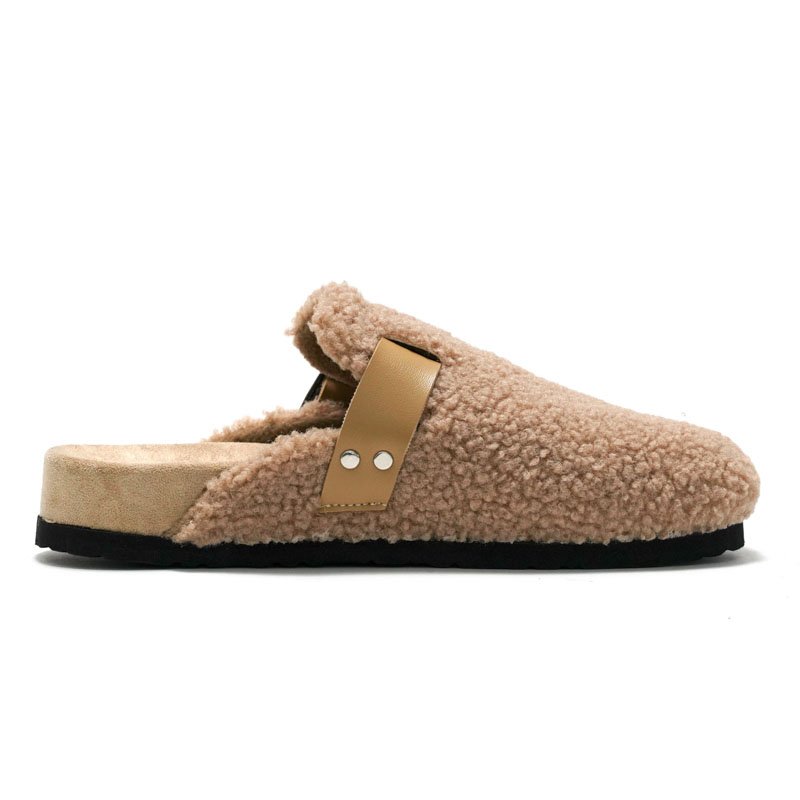 High Quality Comfortable Round Toe Flat Sandals women Thermal cotton slipper House Footwear
