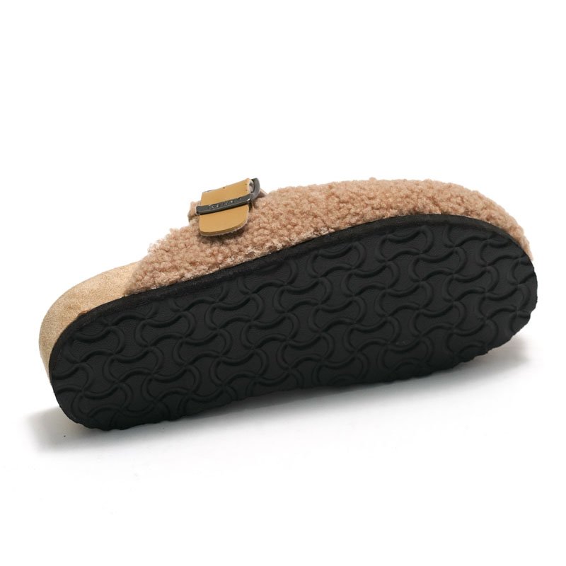 High Quality Comfortable Round Toe Flat Sandals women Thermal cotton slipper House Footwear
