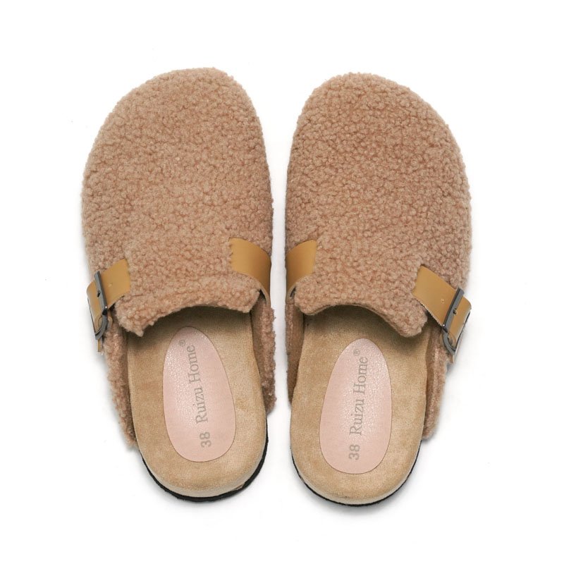 High Quality Comfortable Round Toe Flat Sandals women Thermal cotton slipper House Footwear