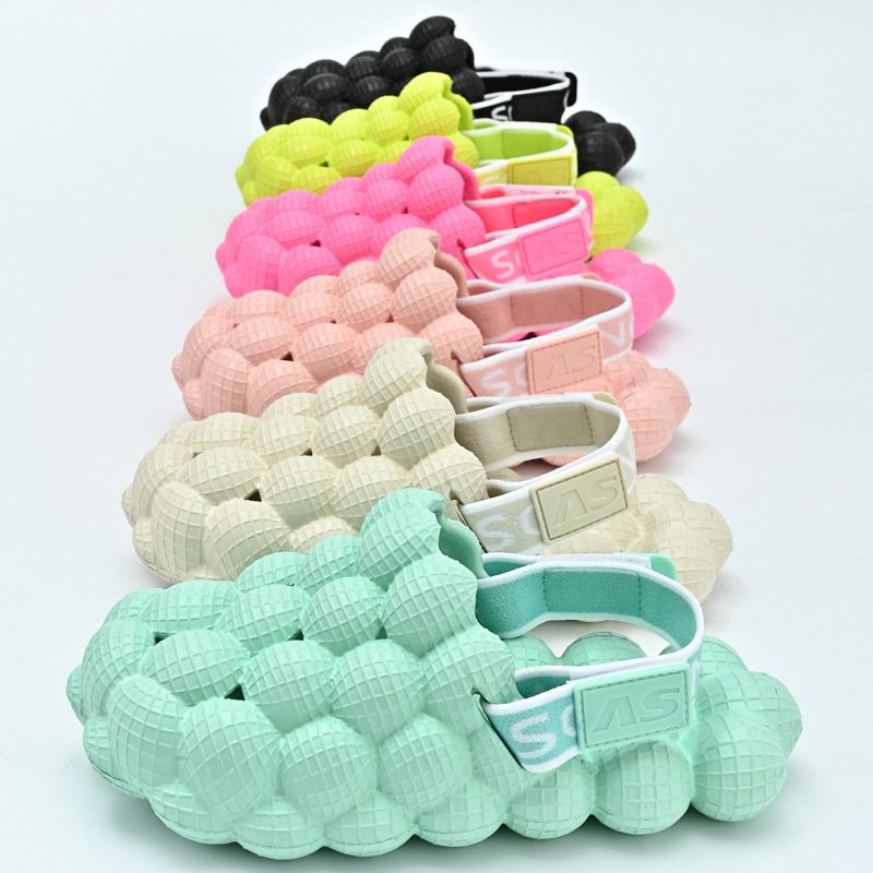 2023 Wholesale EVA Foam Outdoor Summer Beach Casual Toddler Kids Men Women Home Slippers Bubble Slides For Women