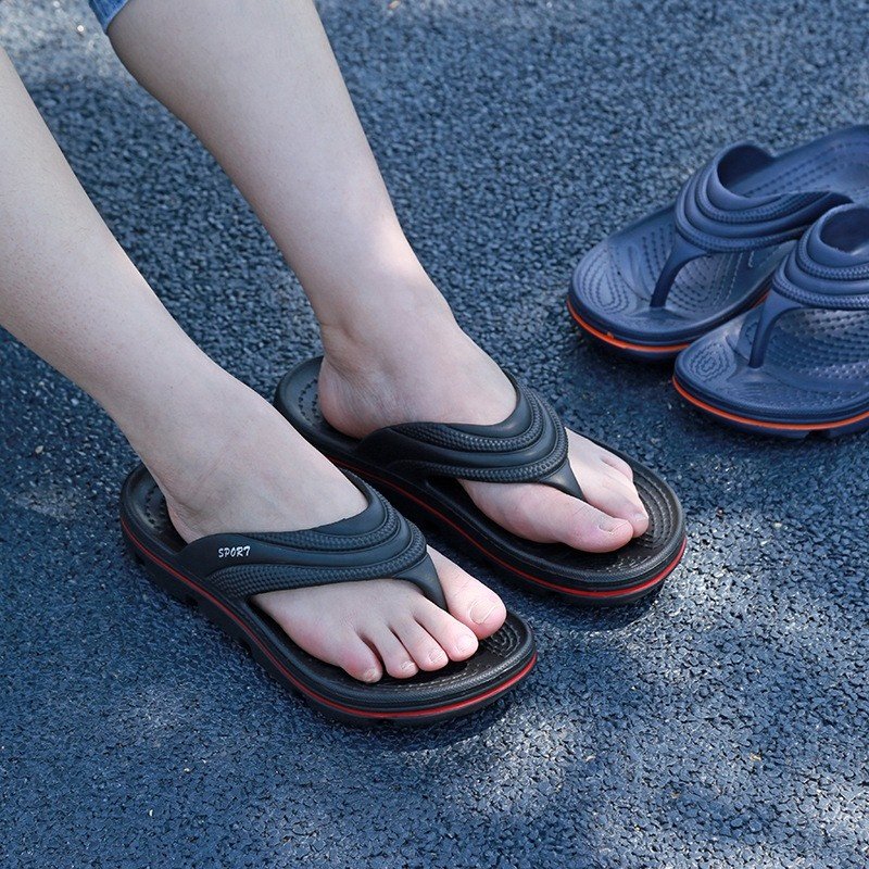 Customize house EVA flats shoes men summer beach flip flops with big size with good quality for wholesale