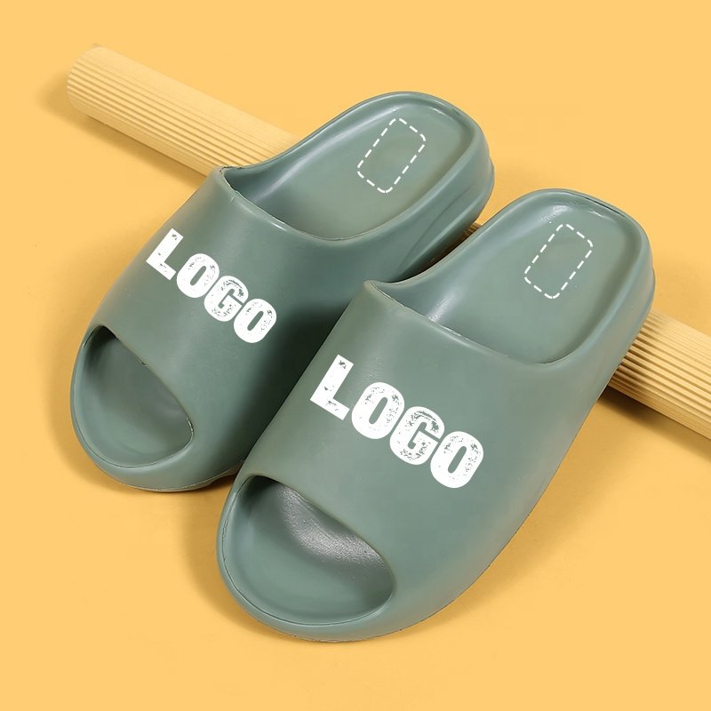 Original High Quality Custom your Logo Brand Foam Runner EVA Sandals Shoes Slides Slippers Custom With Logo