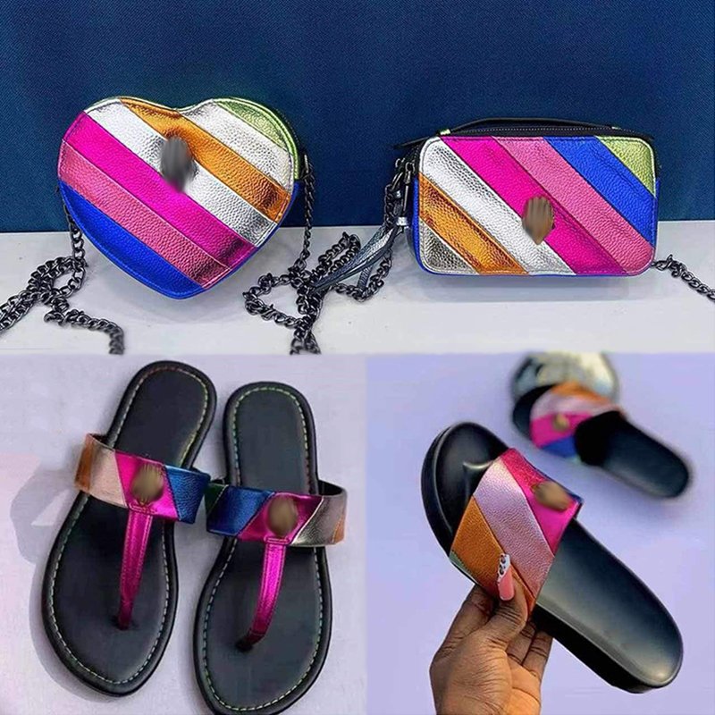 2024 New Women Slippers Eagle Head Sandals Designer Hardware Outdoor Flat Heel Ladies Sandals Size Women Slides