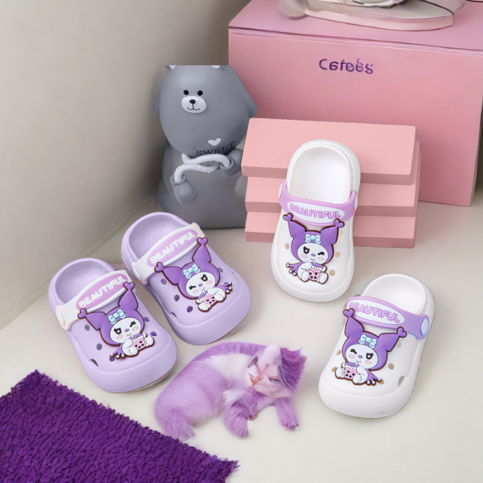 2024 summer Children's Baby Indoor Outdoor Cartoon slipper Anti slip Soft Bottom breathable girls for teenage and womens