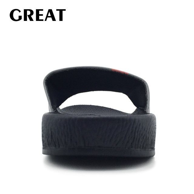 Greatshoe custom logo men slides plain sandals black PVC slippers women sports slide sandal for men