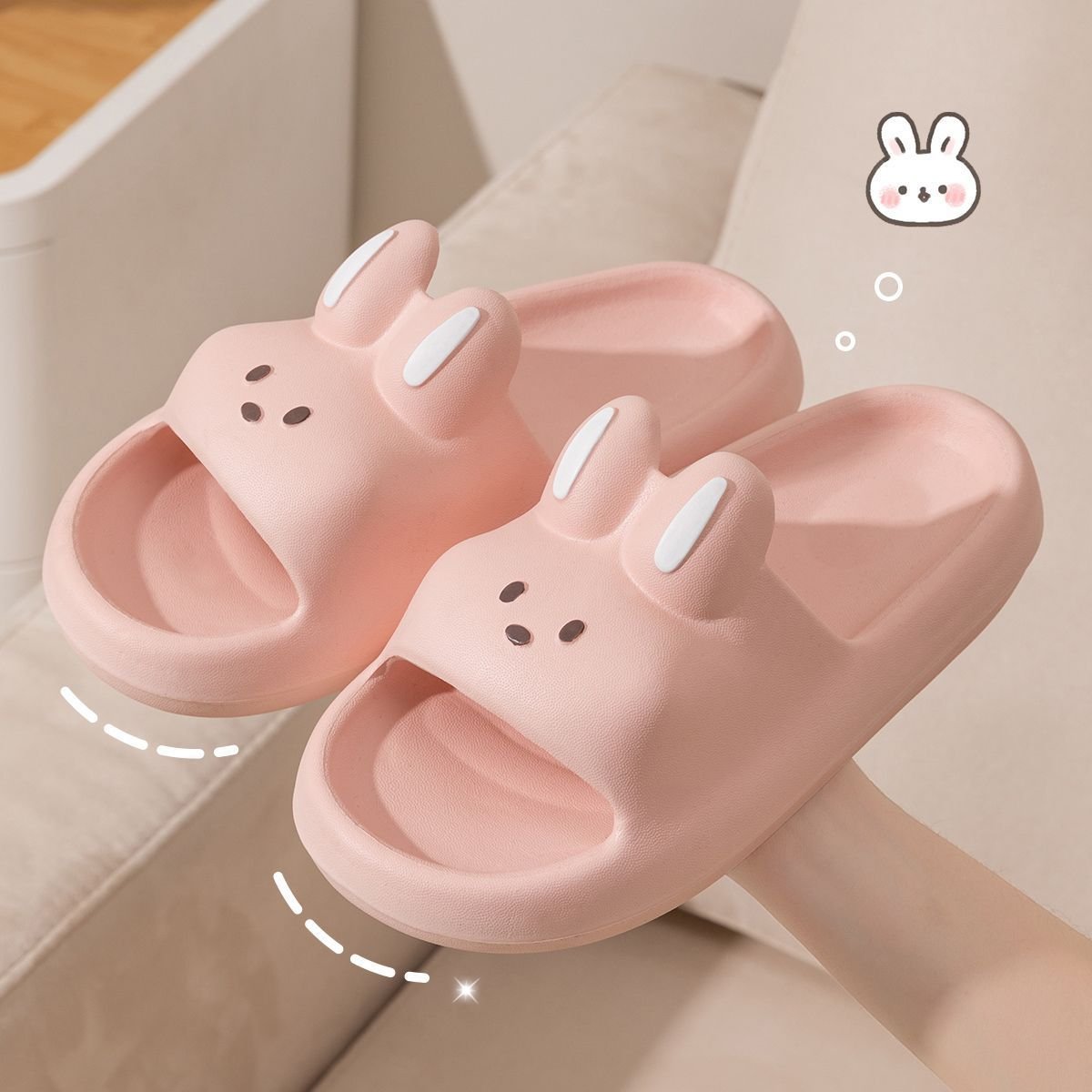 Wholesale New Design Colorful Summer Sandals Indoor Outdoor Cute Rabbit Animal Slides Slippers