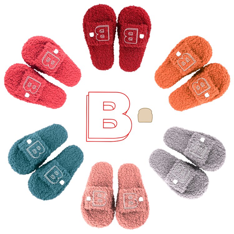 designer sandals OEM custom logo outdoor fuzzy fur slippers for women and ladies furry female slides footwear sandals for women In Best Material