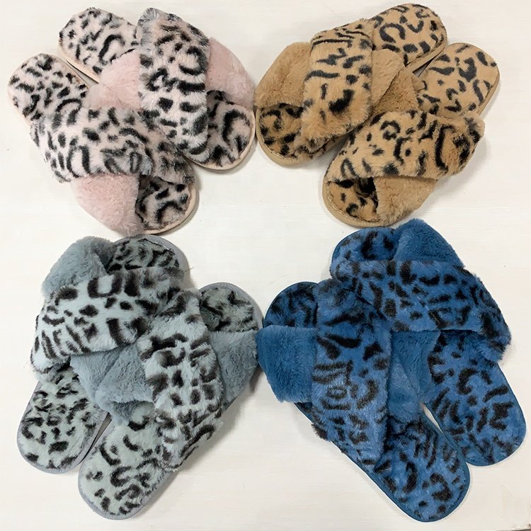 Cheap Wholesale Custom Fall Winter Women's Pink Fluffy House Slides Indoor Furry Slippers, Home Fur Sandals For Women Ladies