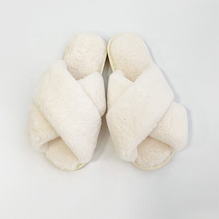 Cheap Wholesale Custom Fall Winter Women's Pink Fluffy House Slides Indoor Furry Slippers, Home Fur Sandals For Women Ladies