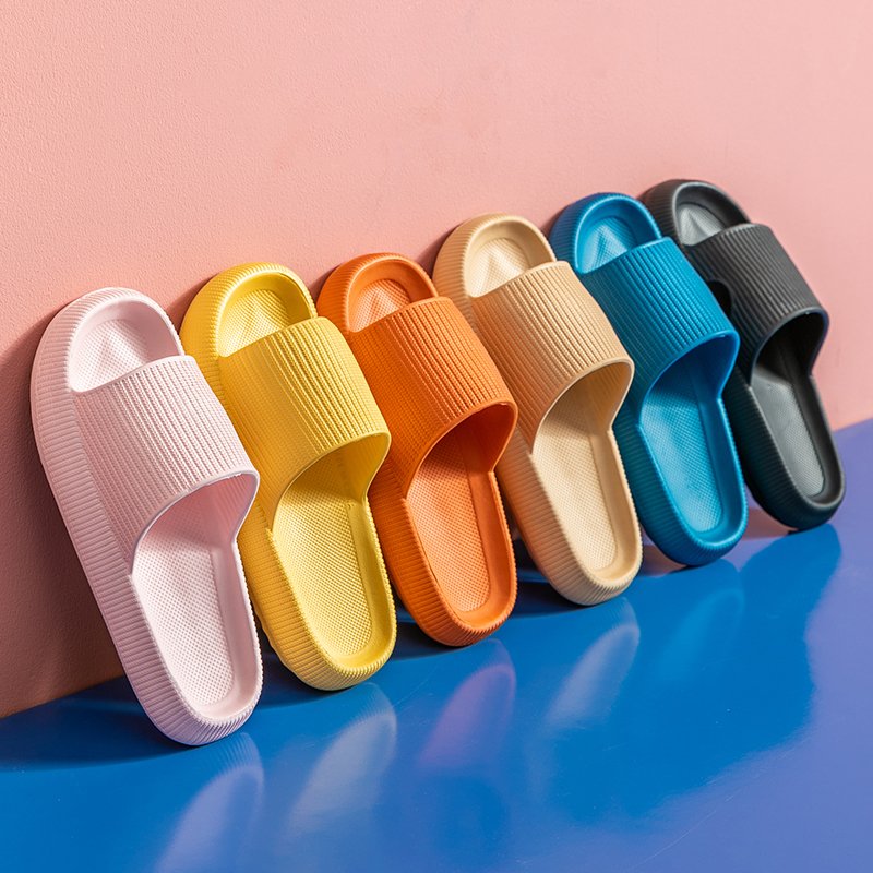 Women's Men's Anti-slip Slides Indoor Slippers Summers Thick Platform Sandals