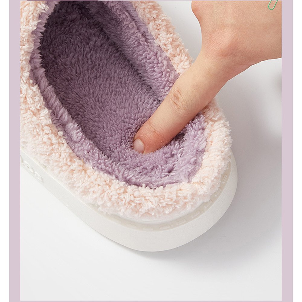 Comfortable high quality fur indoor slipper custom soft plush warm winter home slide slippers