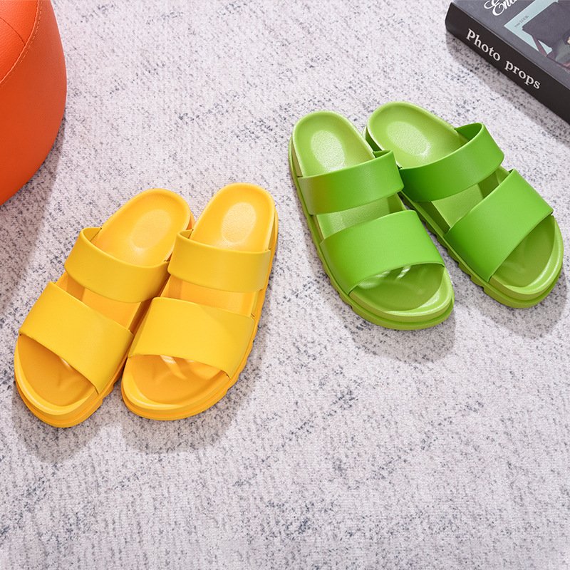 Thick Sole PVC Slide Slippers Double Straps Super Comfort And Durable Slippers