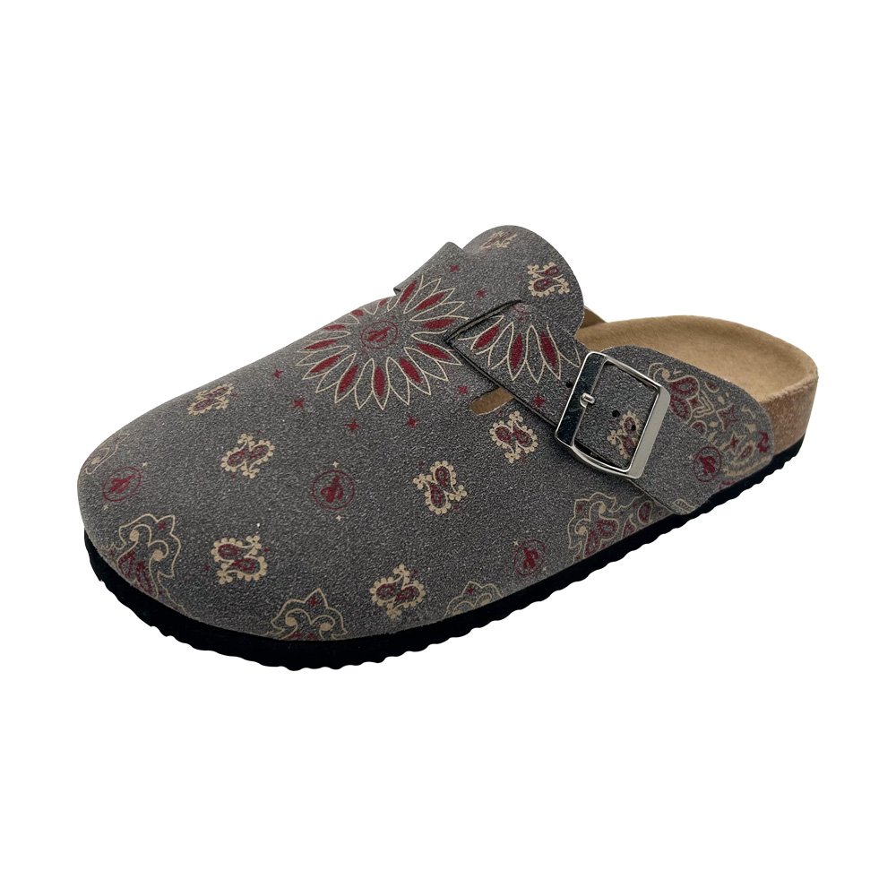Custom Half-pack Cork Slippers Drag Slides Autumn Winter Closed Toe Customized Buckle Flat Bottom Slides Clogs Slippers