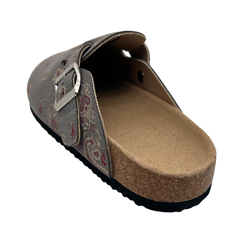 Custom Half-pack Cork Slippers Drag Slides Autumn Winter Closed Toe Customized Buckle Flat Bottom Slides Clogs Slippers