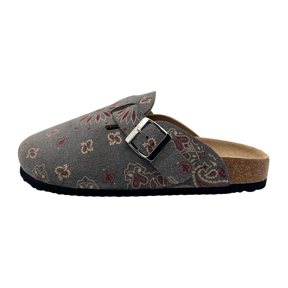 Custom Half-pack Cork Slippers Drag Slides Autumn Winter Closed Toe Customized Buckle Flat Bottom Slides Clogs Slippers