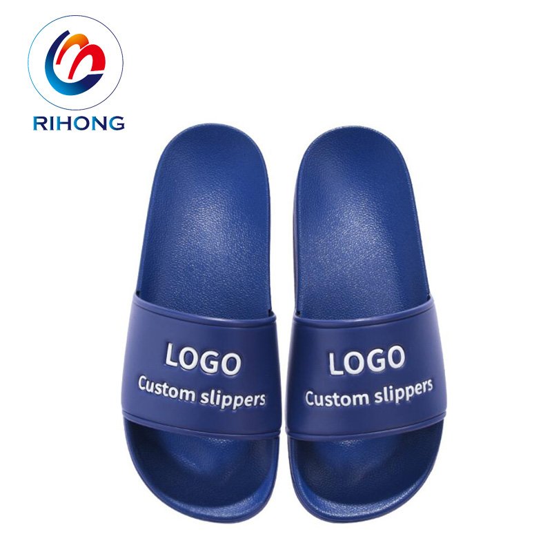 2024 promotion summer slipper durable quality 3d logo footwear black bottom designer custom oem slide sandal