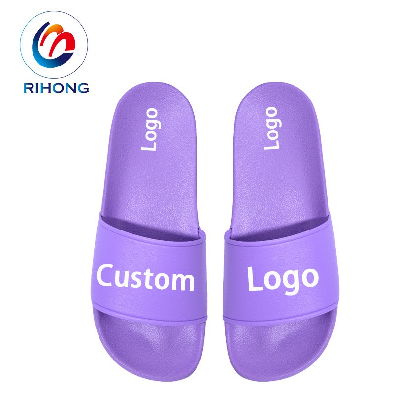 2024 promotion summer slipper durable quality 3d logo footwear black bottom designer custom oem slide sandal