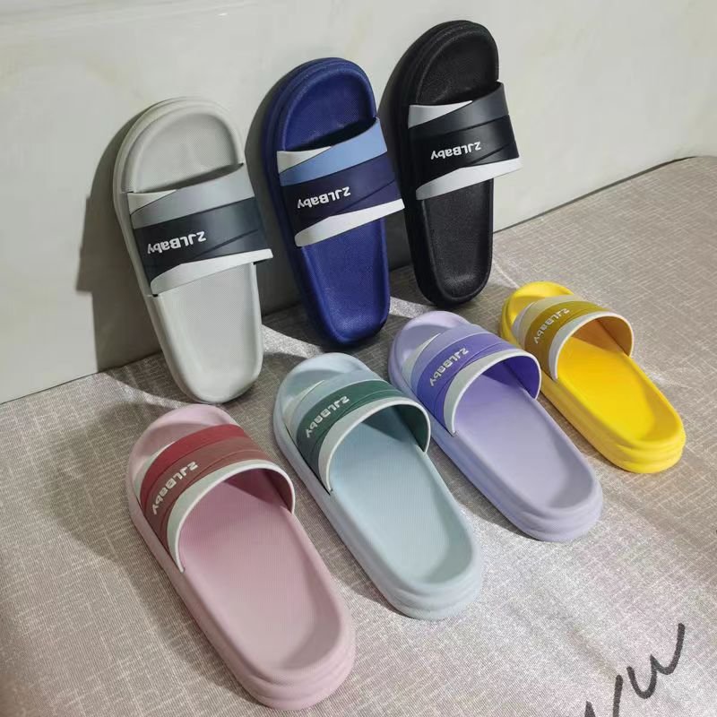 Men's Essential Slide Slippers Anti-Slip striped and EVA Upper Slipper Platform for Beach and Indoor Use for Summer Slipper