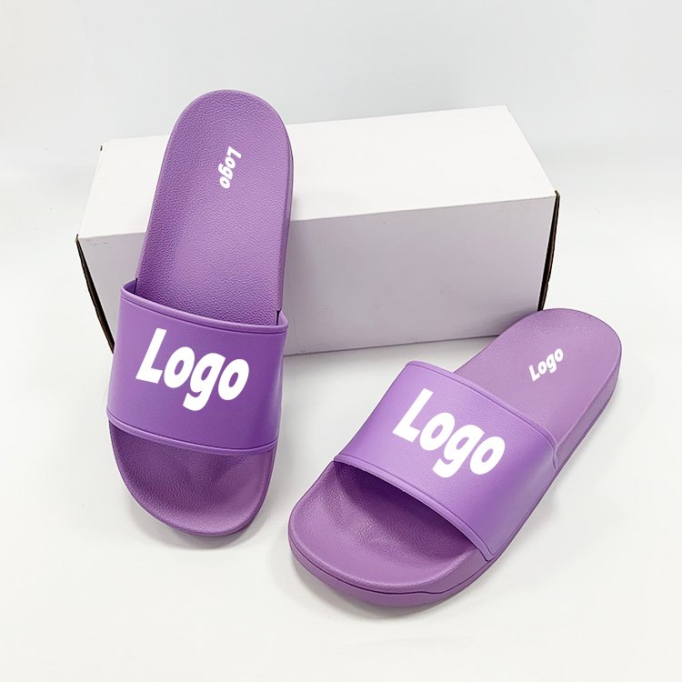 Wholesale Summer Soft-Soled Comfortable Beach Sandals Custom Plain Colombia Style Blank Flip Flops PVC Slide Slippers