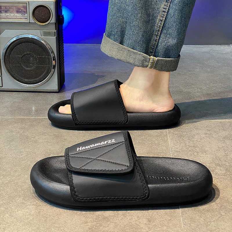 Wholesale Custom Men's Slippers Outdoor Fashion Slide Sandals in Different Colors for Beach Use with EVA Insoles