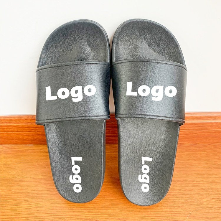 Wholesale Custom Logo Hotel Indoor Slide Slippers Sandal Bathroom House Home PVC Slide Slippers