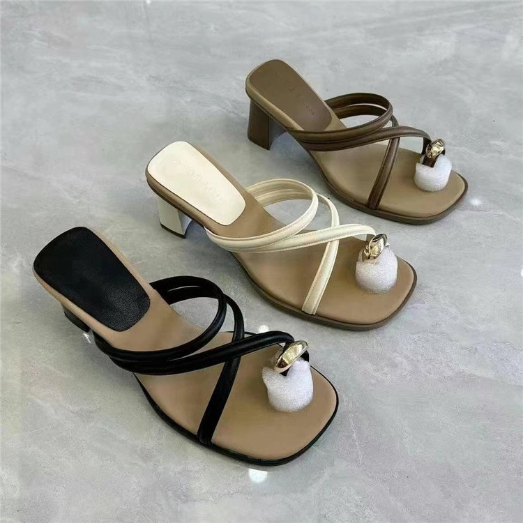 Luxury Fashion Women high heel Sandals Slippers Mix Design Breathable Mesh Lining for Summer Factory Direct Sales