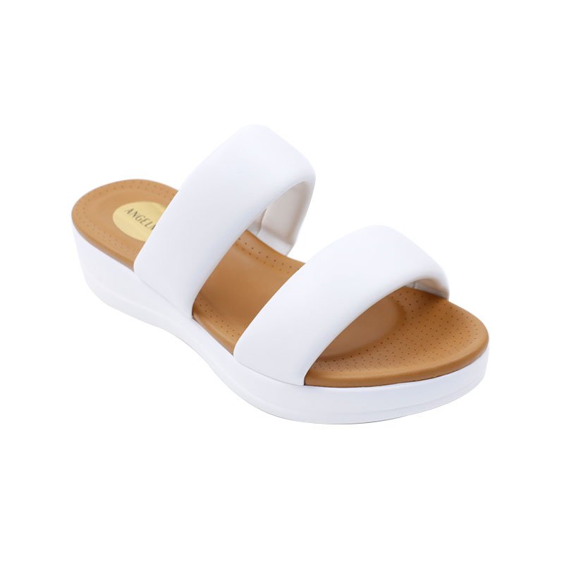 Fashion Summer Wedges Women Sandals Open Toe Double Bands Platform Flat Beach Ladies Slide Slippers people ladies sandal slipper