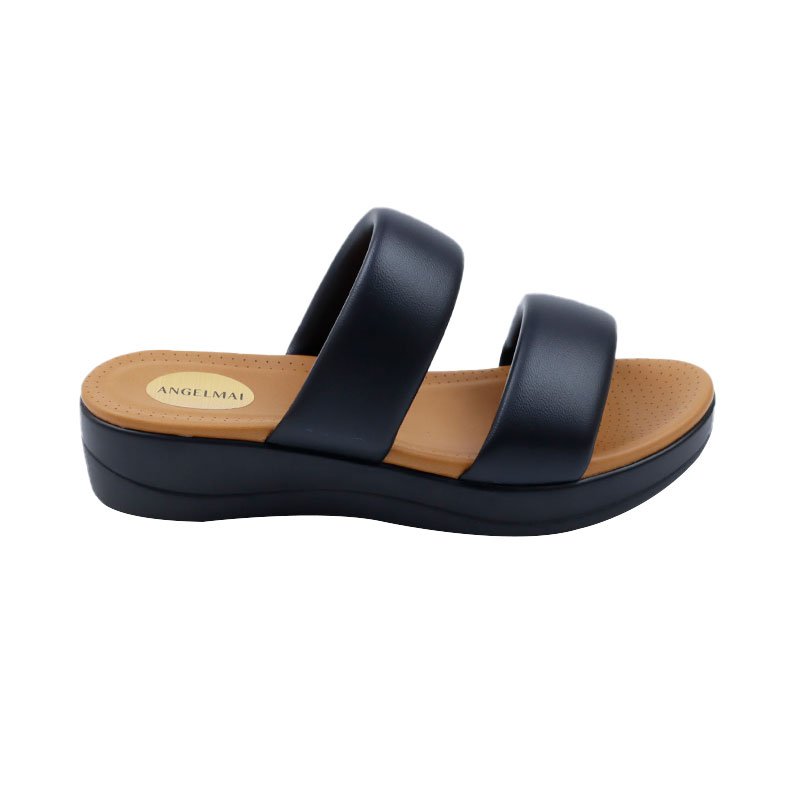 Fashion Summer Wedges Women Sandals Open Toe Double Bands Platform Flat Beach Ladies Slide Slippers people ladies sandal slipper