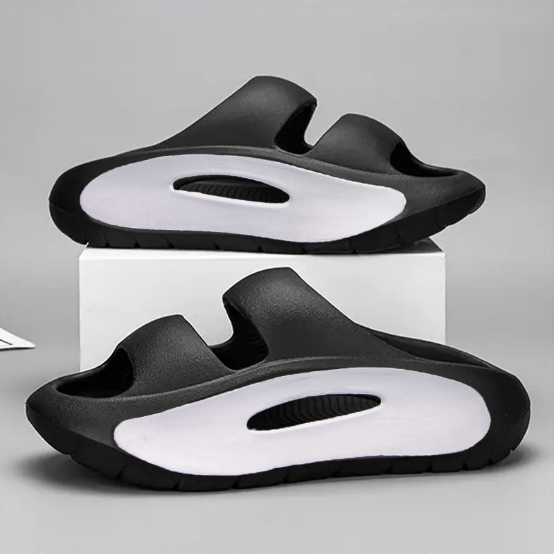 Lightweight Casual Mens Slides Shoes Thick-Soled Double Strap Eva Flip Flops Custom Logo Slides Slipper Beach Sandals Men