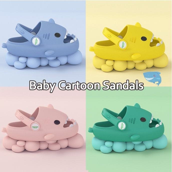 Low MOQ Custom LOGO Home Slippers Cartoon Shark Soft Slippers for Women and Men Toddler kids Slides Slippers