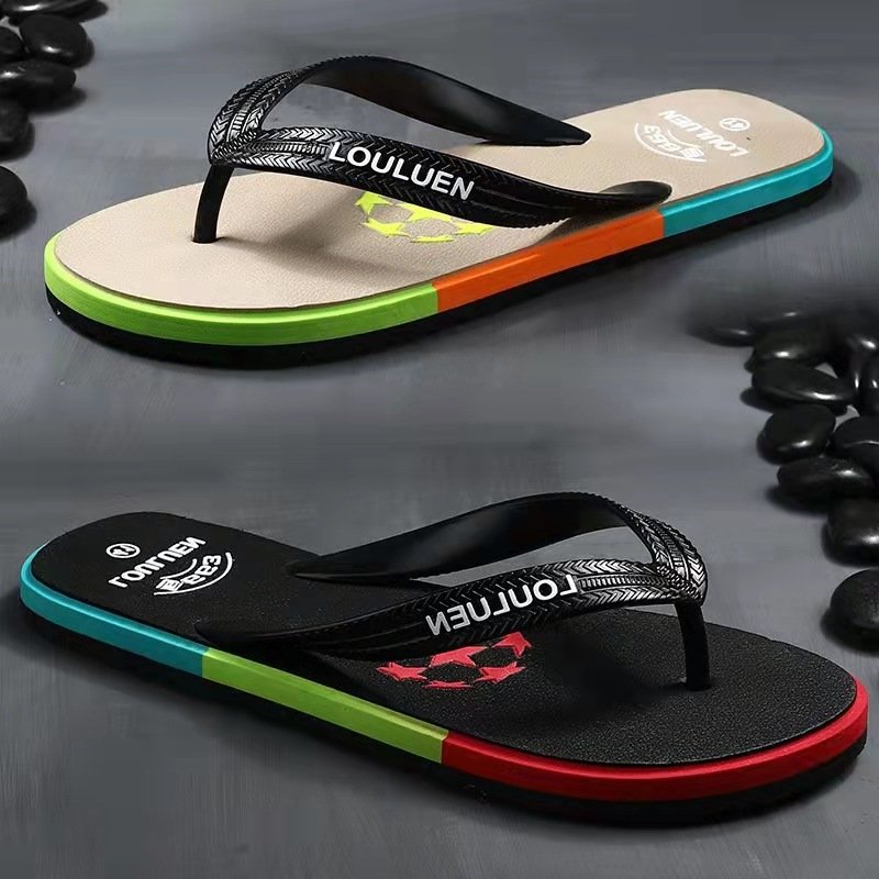 Summer rubber Hot Selling Outdoor men flip flops Comfortable Beach PVC Slippers for Men