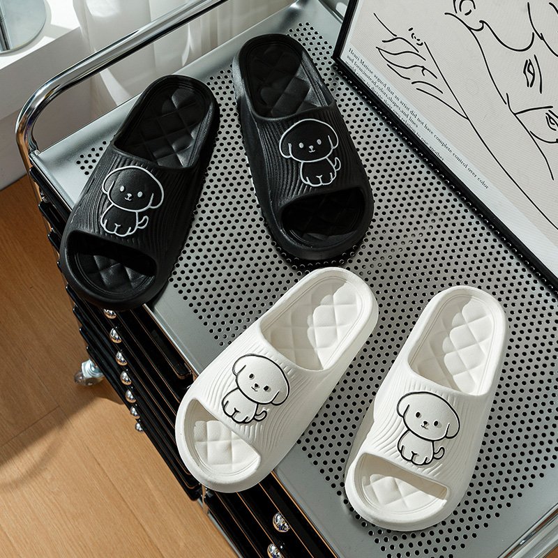 Cute Dog EVA Slippers High Quality Light Weight Indoor & Outdoor Slides Slippers Non-slip Shoes for Men and Women Women's Shoes