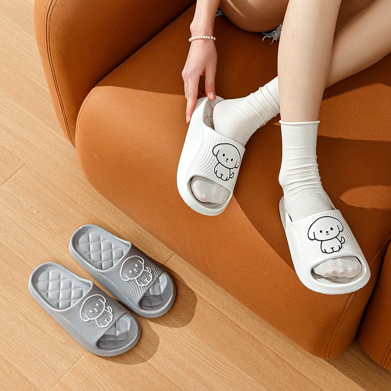 Cute Dog EVA Slippers High Quality Light Weight Indoor & Outdoor Slides Slippers Non-slip Shoes for Men and Women Women's Shoes