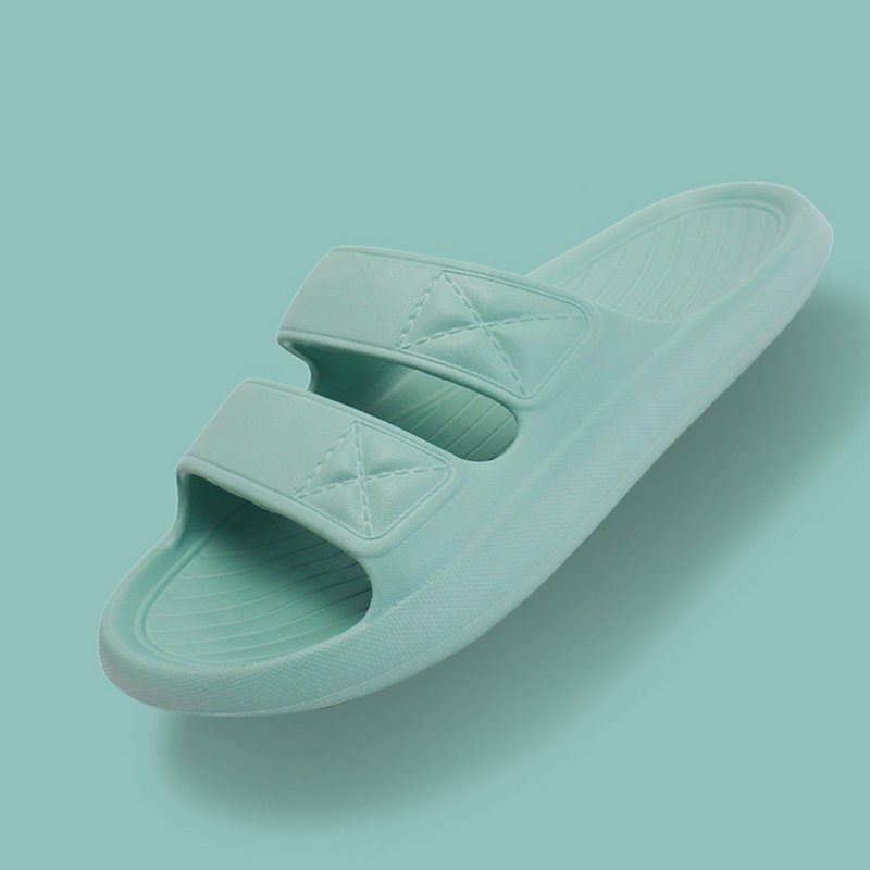 GRS Customized Veicro printing logo slide indoor unisex two straps open toe slides footwear shoes summer sandals heel