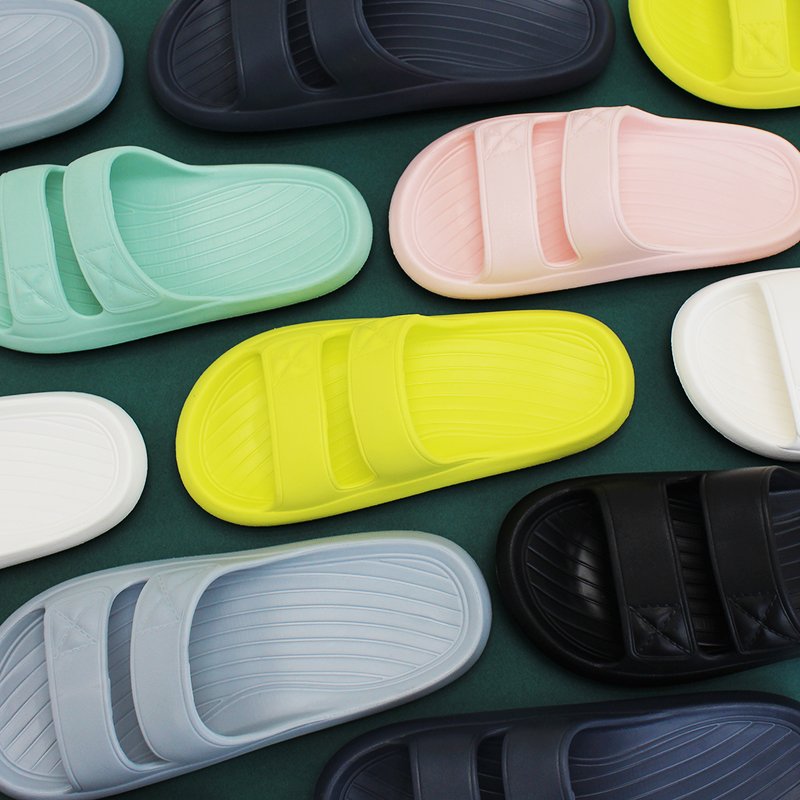 GRS Customized Veicro printing logo slide indoor unisex two straps open toe slides footwear shoes summer sandals heel