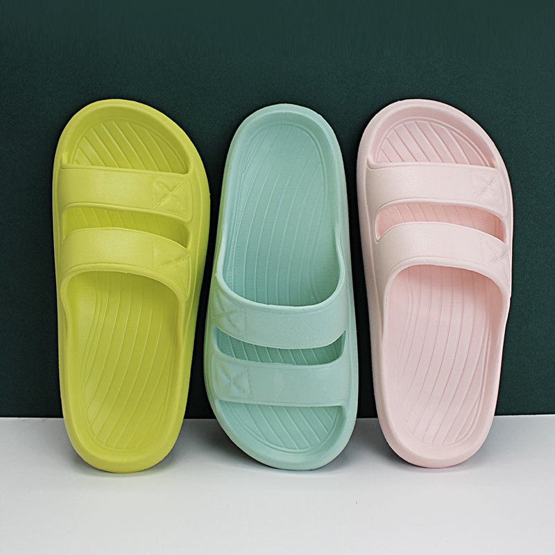 GRS Customized Veicro printing logo slide indoor unisex two straps open toe slides footwear shoes summer sandals heel