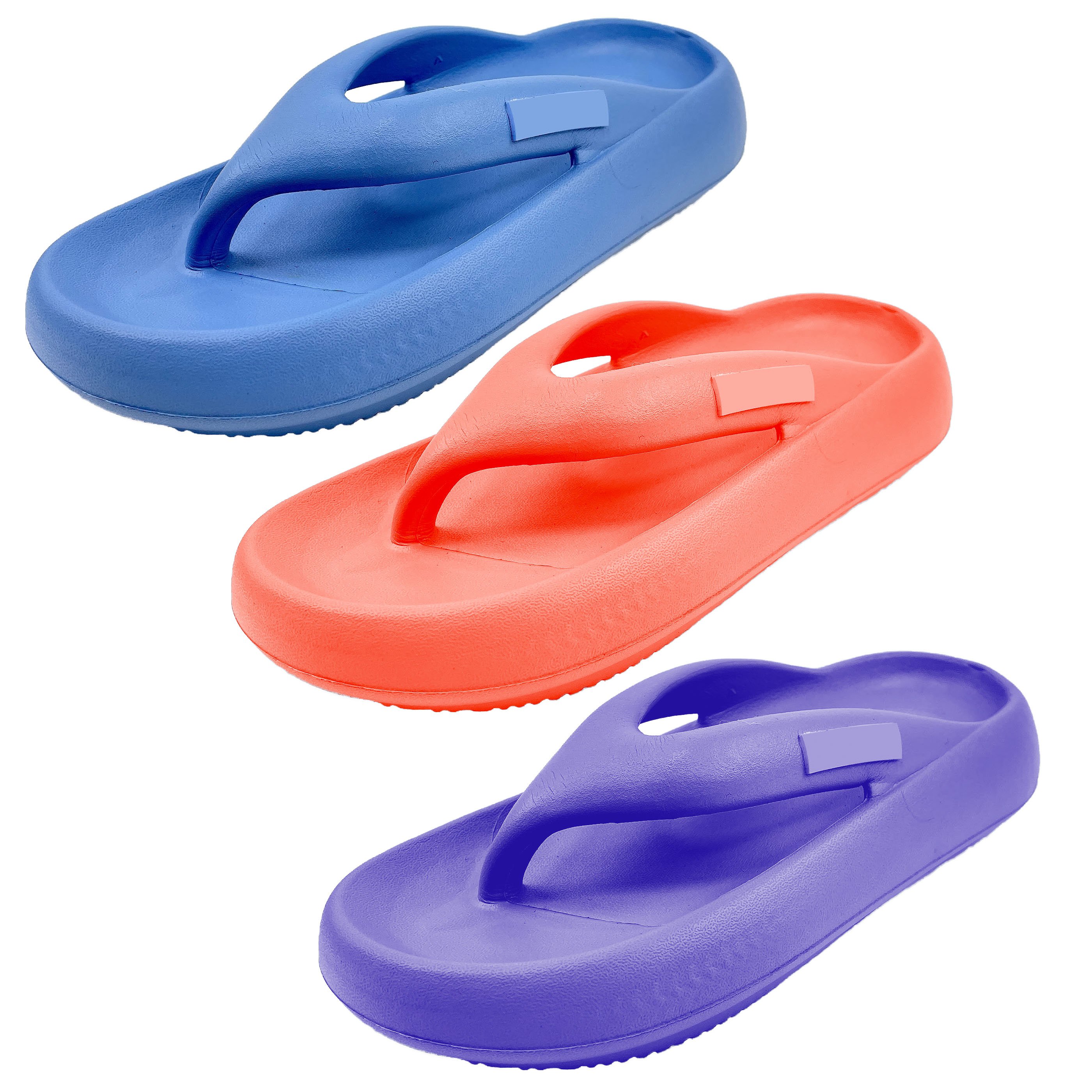Custom Brand Home Unisex Couple Slides Slipper New Summer EVA Fashion All-In-One Thick Sole Candy Color Ladies Flip-Flops