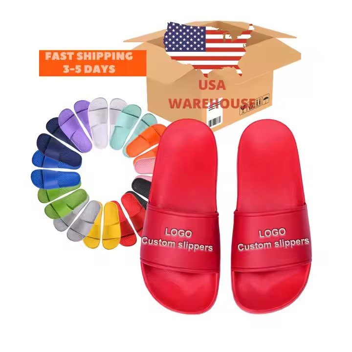 High Quality Reasonable Price Black Unisex Men Women Custom Logo Blank Slides Slippers Footwear