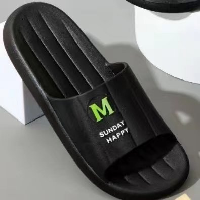 Beach Slides Slippers Sandals Non-Slip Lightweight Thick Sole Summer Couple Home Bath Shoes for Men Students
