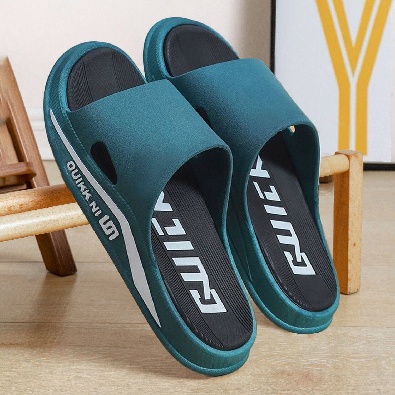 Mens Summer Thick Soled Slippers Super Soft Temperament Outdoor Wear Home Use Shower Bathroom Summer Sandals Cool Slippers Women