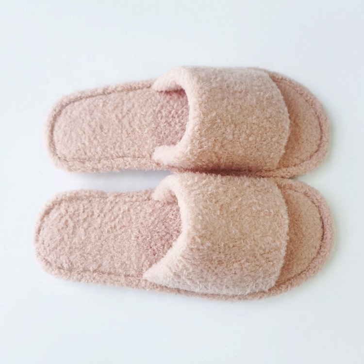 2022 New Fashion Winter Spring fleece furry slippers Indoor Outdoor new blue Color Soft fluffy towel sliders for women