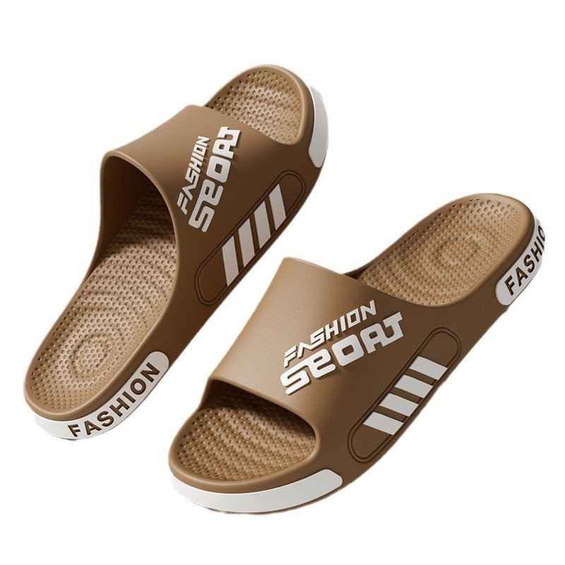 Custom Logo Soft PVC Slides Slipper Men Women Open Toe Anti-Slippery Indoor Outdoor New Style Sandals Summer Winter PU Insole