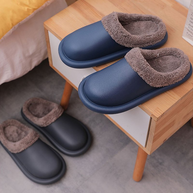 Winter Designer Custom Home Cotton Warm Plush Slides Mules Slippers Footwear Custom Logo For Women Men Unisex