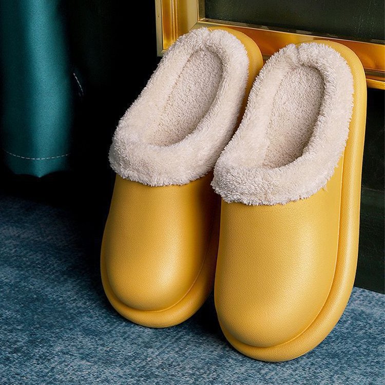 Winter Designer Custom Home Cotton Warm Plush Slides Mules Slippers Footwear Custom Logo For Women Men Unisex
