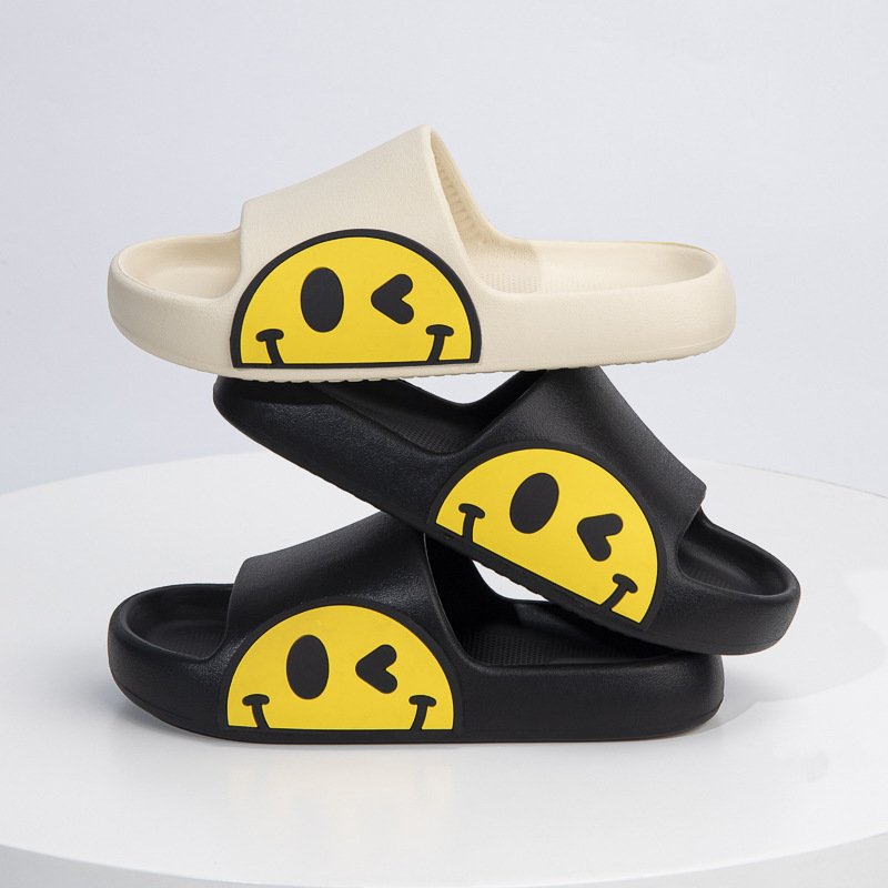 High Quality Smile Face Slippers Eva Men Women Slippers Summer Pink Smile Design Shoes Slides Slippers Beach Sandal