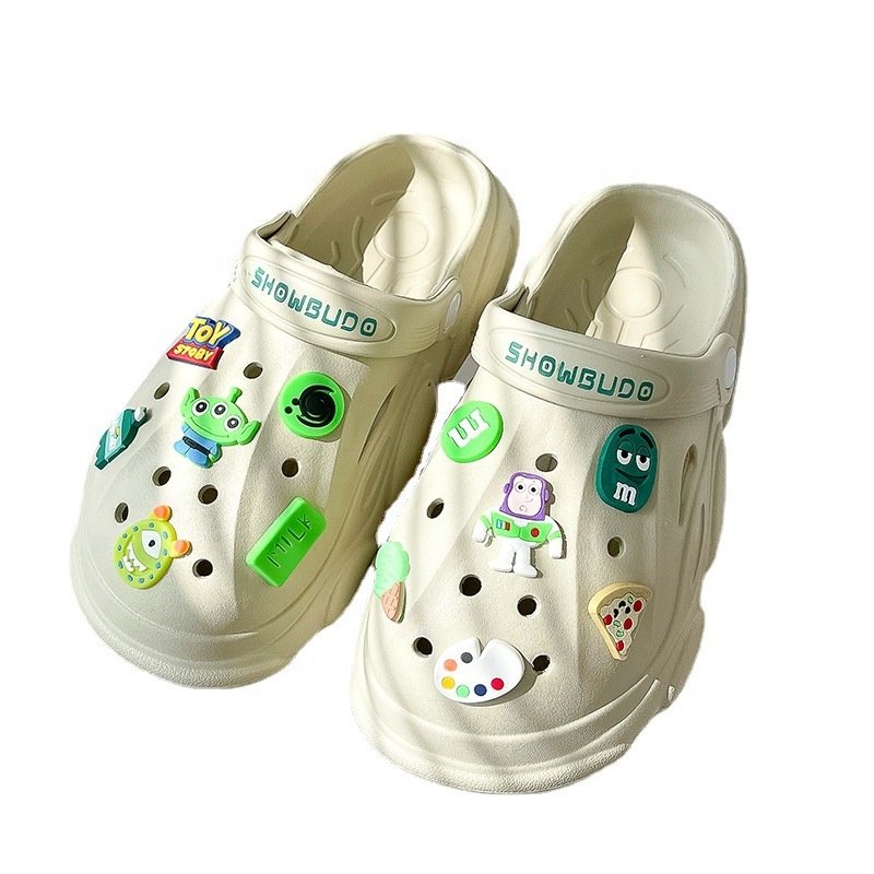 2024 Hot Sale Diy Waterproof Cross Hole Shoes Summer Thick Sole Beach Nurse Anti-slip Lab Anti-static Toe Head Comfort Sandals