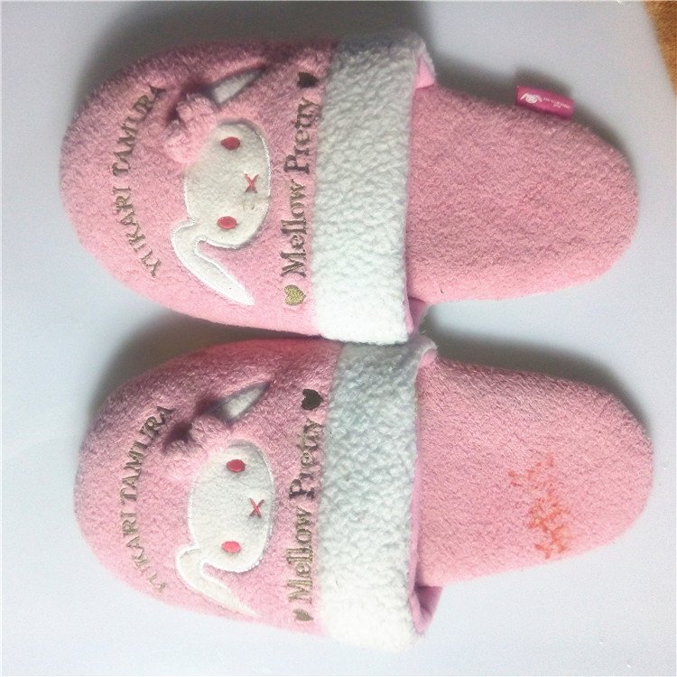 Cute soft cosy plush pig shape slippers for women