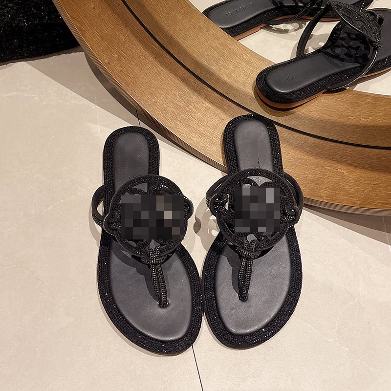 Luxury Roman Women's Flat Sandals High Heel Summer Casual Slippers with Rhinestones Trendy Fashion Ladies' Shoes New Arrival